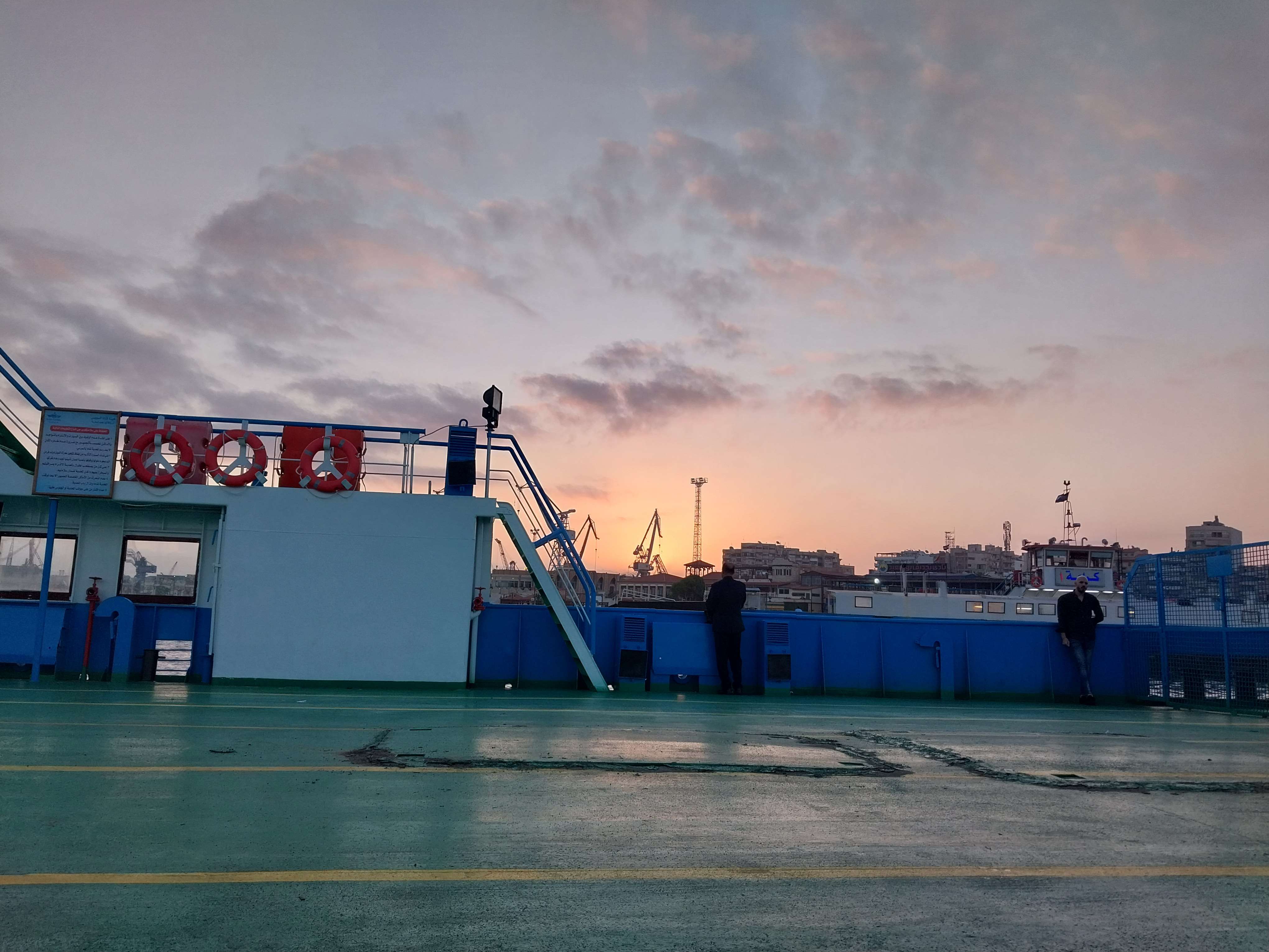 PortSaid Ferry at 6:00 in the morning