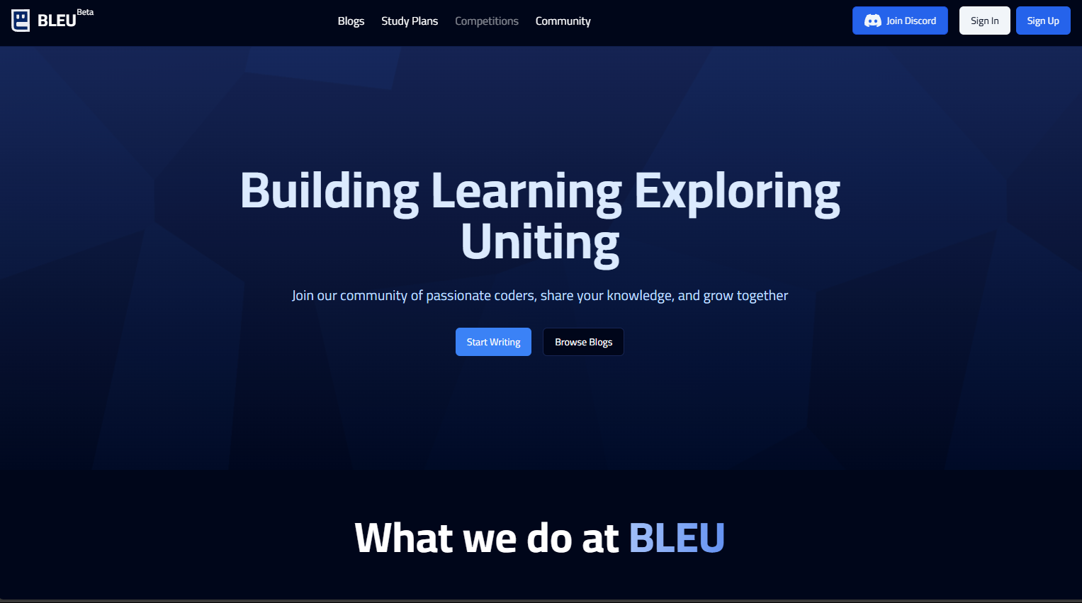 BLEU Website thumbnail