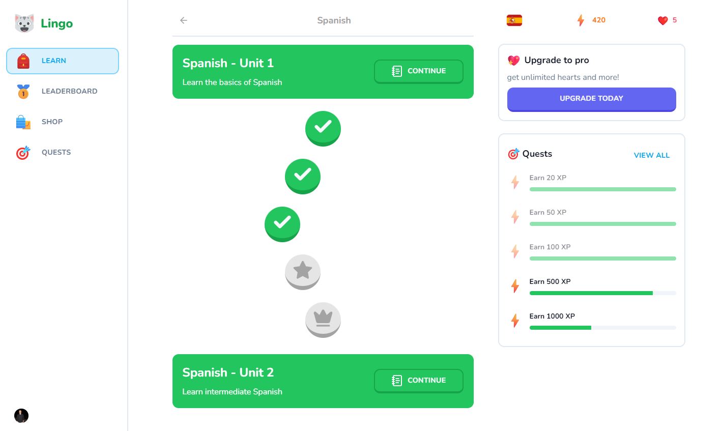Duolingo Clone thumbnail